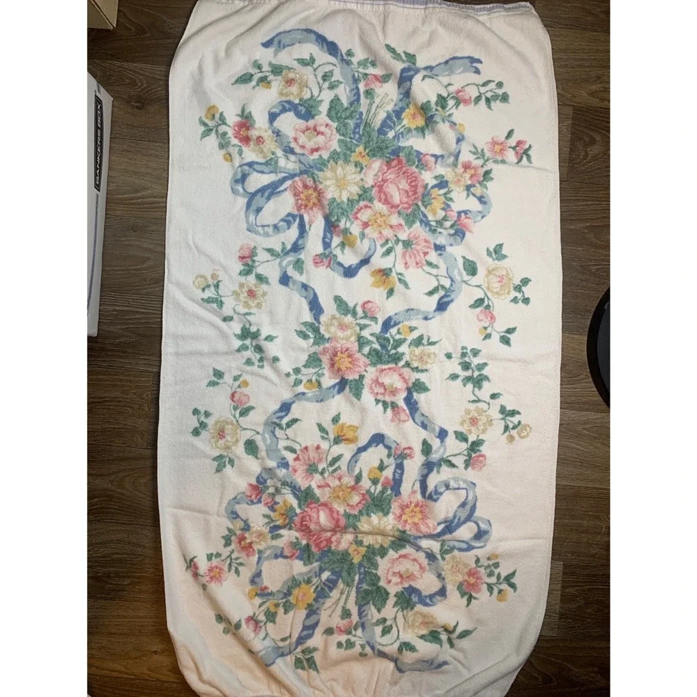 Waverly Vintage Cottagecore 100%‎ Cotton Towel Set of 3 Made in USA 90s
